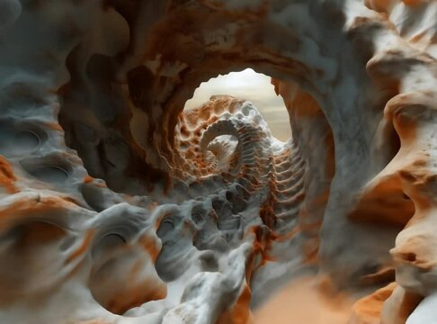 abstract spiral fractal shell. 