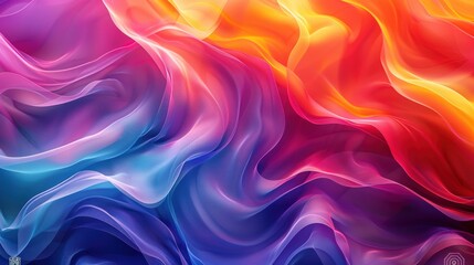 Obraz premium Fluid and vibrant abstract design with flowing colors