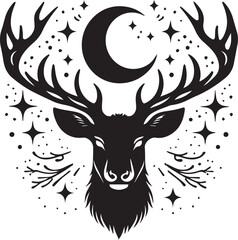 silhouette of a deer