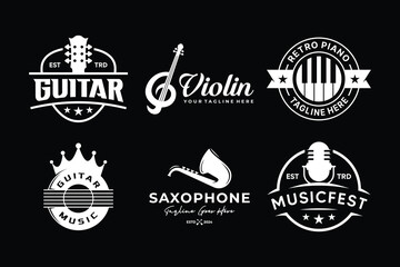 Country music emblem logo design retro style