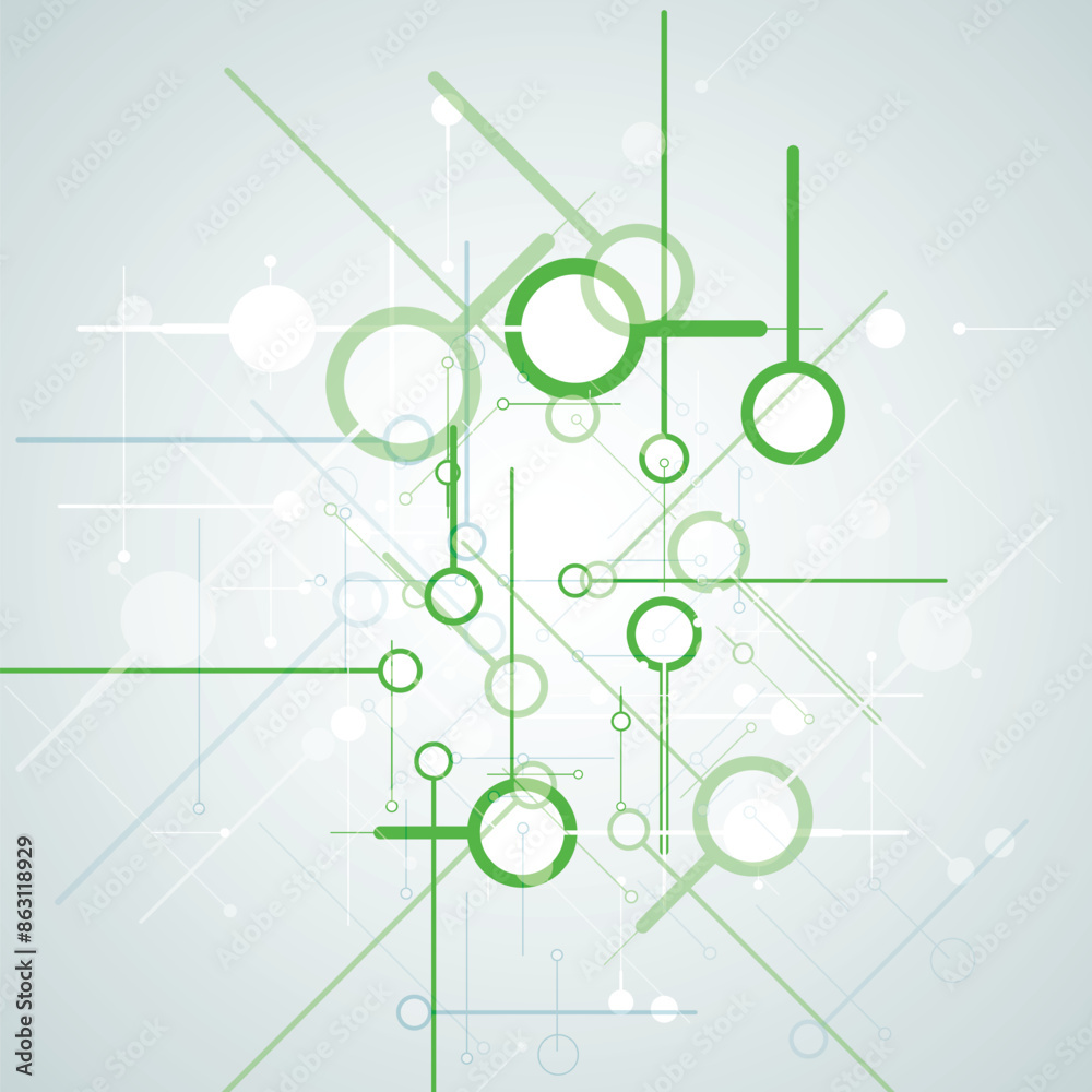 Fototapete Vector connecting dots and lines. Science connect element. Modern science and technology background. Medical design