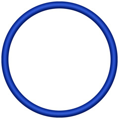 Transparent Frame PNG - Blue Circle