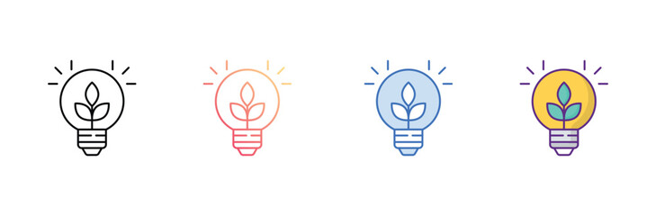 Sustainable Energy icon design with white background stock illustration