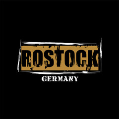 Rostock Germany deutschland city style print for t-shirt. Typography graphics for tourism tee shirt design.