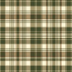 Seamless pattern ornament tartan, check in pleasant green and brown colors