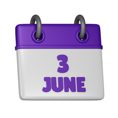 3 June 3d icon