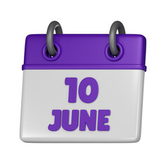 10 June 3d icon