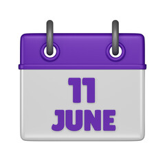 11 June 3d icon