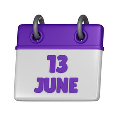 13 June 3d icon