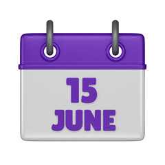 15 June 3d icon
