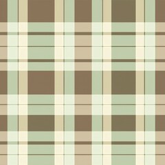 Obraz premium Seamless pattern ornament tartan, check in pleasant green and brown colors