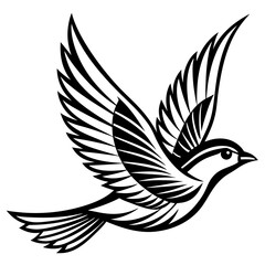 bird-is-flying--clean-line-art--minimalist--illust