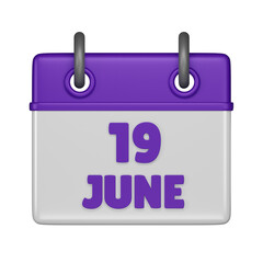 19 June 3d icon