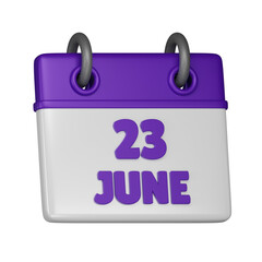23 June 3d icon