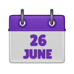 26 June Calendar