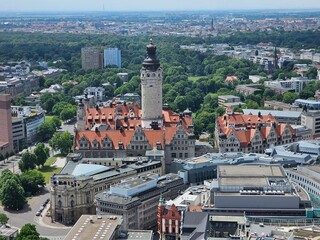 Leipzig Panorama von oben