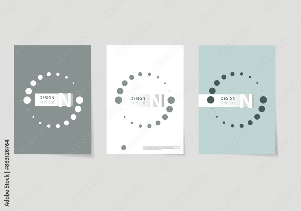 Poster Simple abstract background with rounded striped design element. Vector illustration.