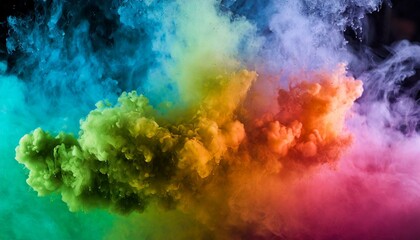 Fond de fumée multicolore