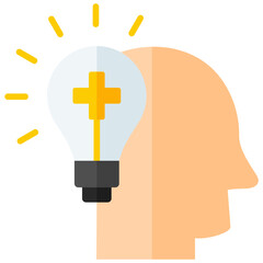 Obraz premium Positive Thinking Icon