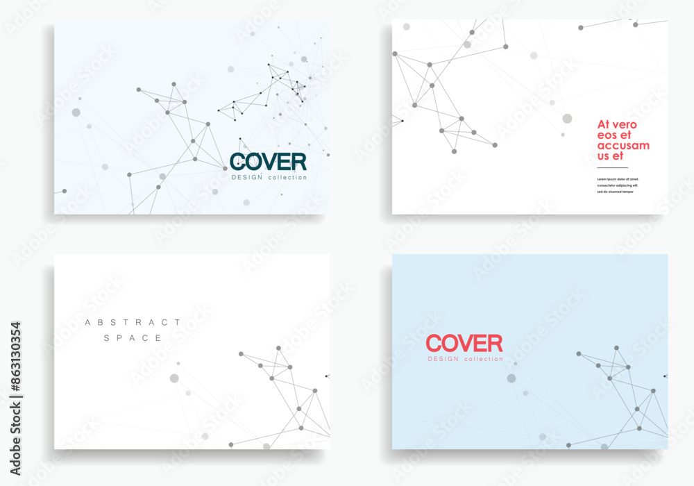 Poster Connection vector template. Abstract background