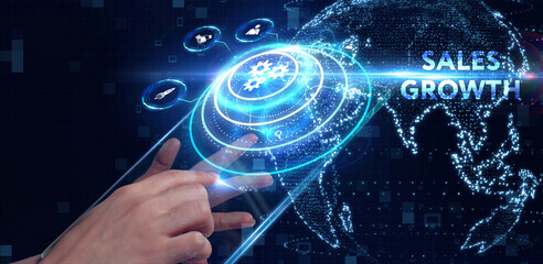 Sales growth, increase sales or business growth concept.