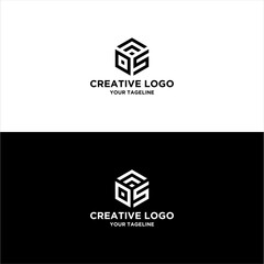 creative letter os logo design vector