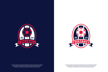 Obraz premium Football emblem team logo design