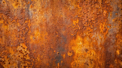 A close-up image of a rusty metal surface with a rough, textured pattern