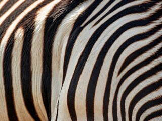 Patrones blancos y negros de la piel de una cebra