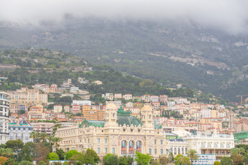 Fototapeta premium Panoramic view of Monte Carlo marina and cityscape