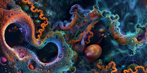 "Microbial World: Exploring the Beauty of Microscopic Life | Abstract Microbes: Art in the Tiny Universe"
