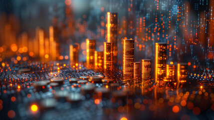 Obraz premium Bitcoin Trading Crypto