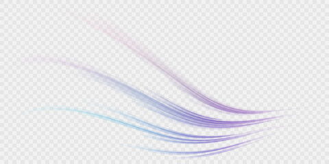 Speed connection vector background. Light and stripes moving fast over dark background. Racing cars dynamic flash effects city road with long exposure night ligh. Vector PNG.