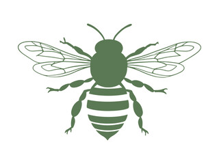 bee silhouette illustration vector