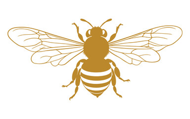 bee silhouette illustration vector