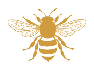 bee silhouette illustration vector