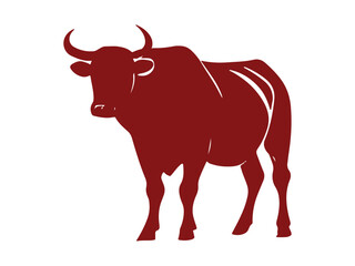 bull silhouette stock illustration