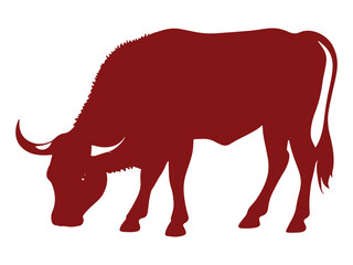 bull silhouette stock illustration