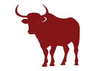 bull silhouette stock illustration