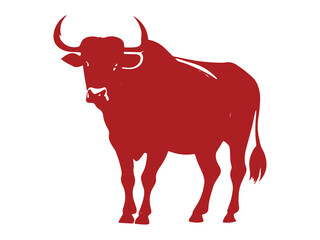 bull silhouette stock illustration