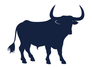 bull silhouette stock illustration