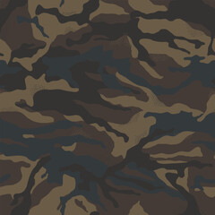 Naklejka premium Abstract hand drawn classic camouflage texture seamless pattern for textile, fabric, wallpaper, surface