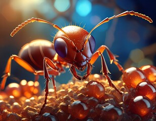 The ant is a small-sized invertebrate that is found all around the world. 