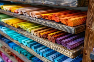 Obraz premium Brightly hued wood; natural patterns.