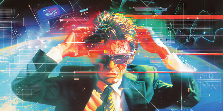 Frustrated Technophobe: An Angry Man Reacting to Rapid Technological Progress