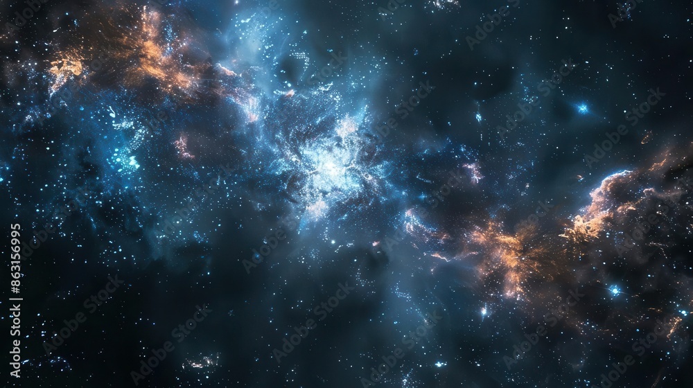 Canvas Prints deep space with stars nebulae and galaxies astronomical background