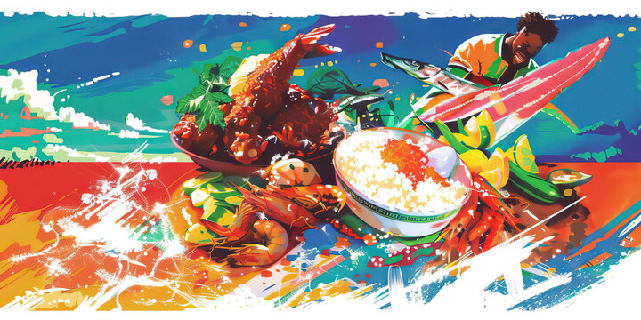 African Cajun Fusion Gathering: A Melting Pot of Diverse Palates Embracing Southern Spice
