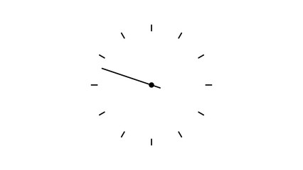 timer clock icon counting down 24 hours day. Watch sign arrow line rotted, time laps 4k illustration.	