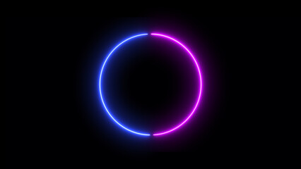 Abstract beautiful glowing  neon light circle loading icon  background illustration 4k .