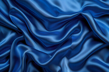 Obraz premium A blue fabric with a pattern of waves,, generative ai image